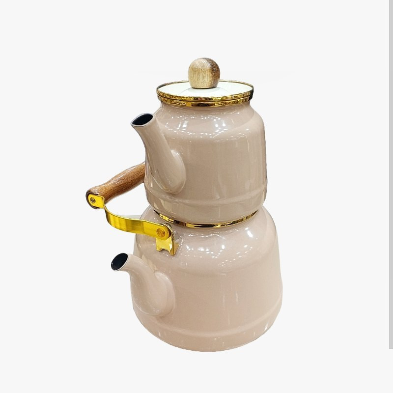ست کتری و قوری طرح موکا مدل HDRTJ گنجایش کتری ۲/۵ لیتر گنجایش قوری ۱ لیتر