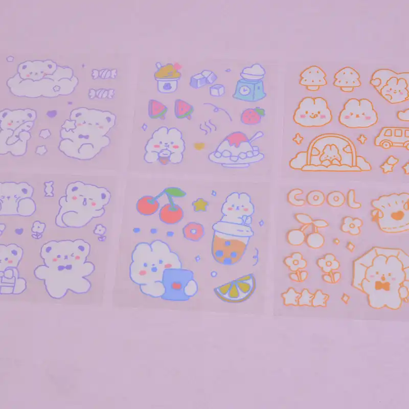 برچسب مدل برش خورده طرح فانتزی مجموعه 6 عددی