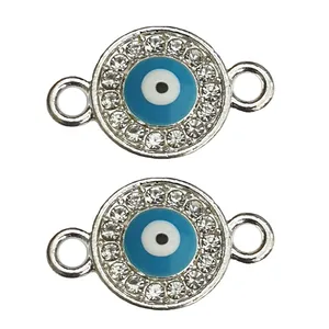 آویز دستبند مدل چشم و نظر نگین دار AD 425 مجموعه 2 عددی