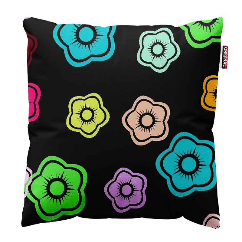  کوسن پاد آفرین طرح گل کد 3086 سایز 30*30 سانتی متر