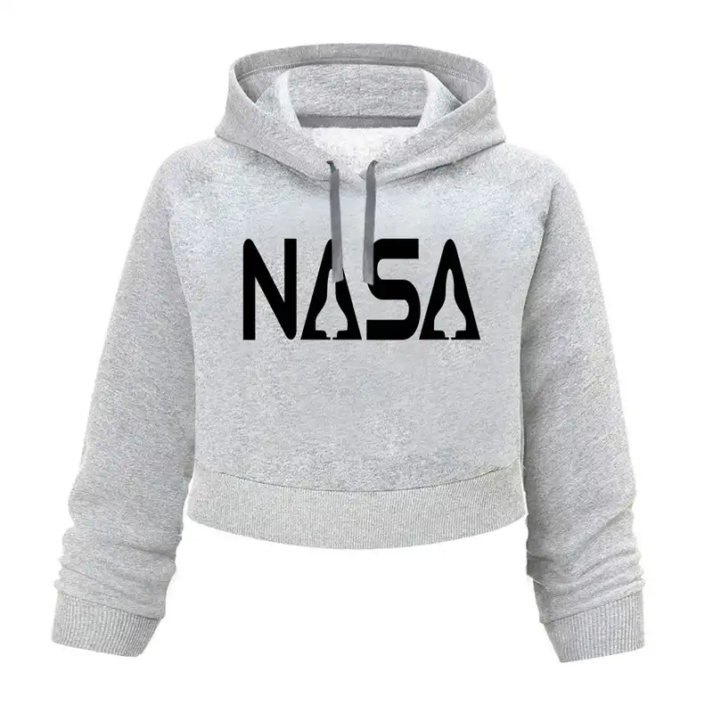 کراپ هودی زنانه مدل NASA کد K152 T