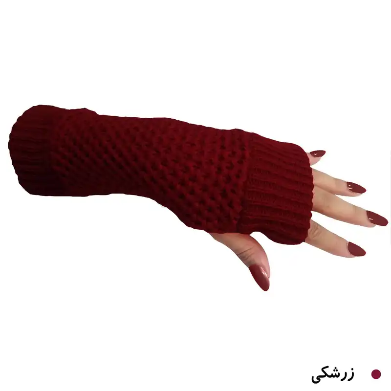 دستکش بافتنی زنانه مدل کشباف کد Q14