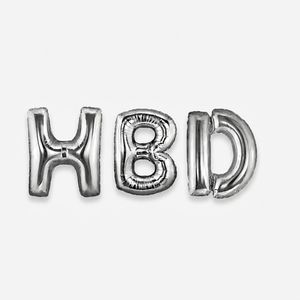 بادکنک فویلی طرح تولد مبارک مدل HBD مجموعه 3 عددی