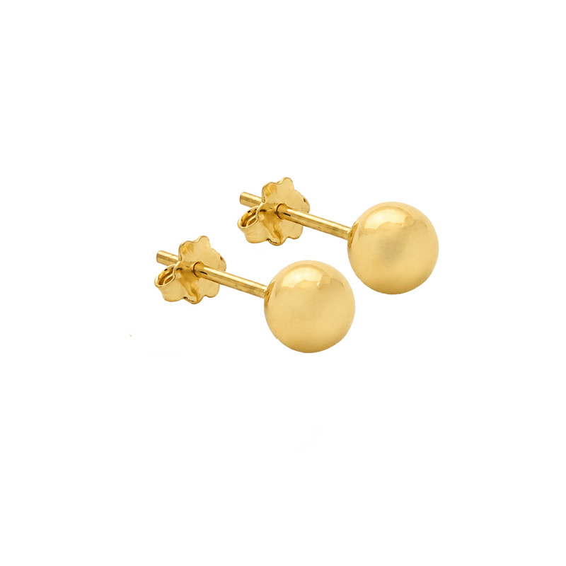 گوشواره میخی طلا 18 عیار زنانه مان گالری مدل گوی شنی کد EA01-0021300