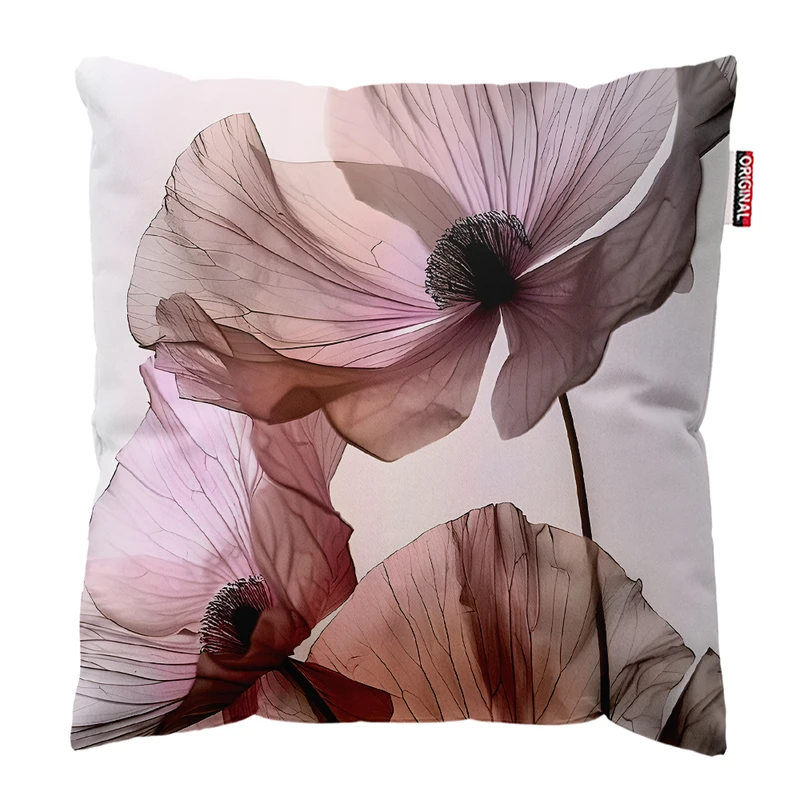 کوسن پاد آفرین مدل مینیمال طرح گل و برگ کد PK403311 سایز 40*40 سانتی متر