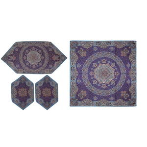 ست 4 تکه رومیزی ترمه دستجردی مدل سپهر کد MRS4.4