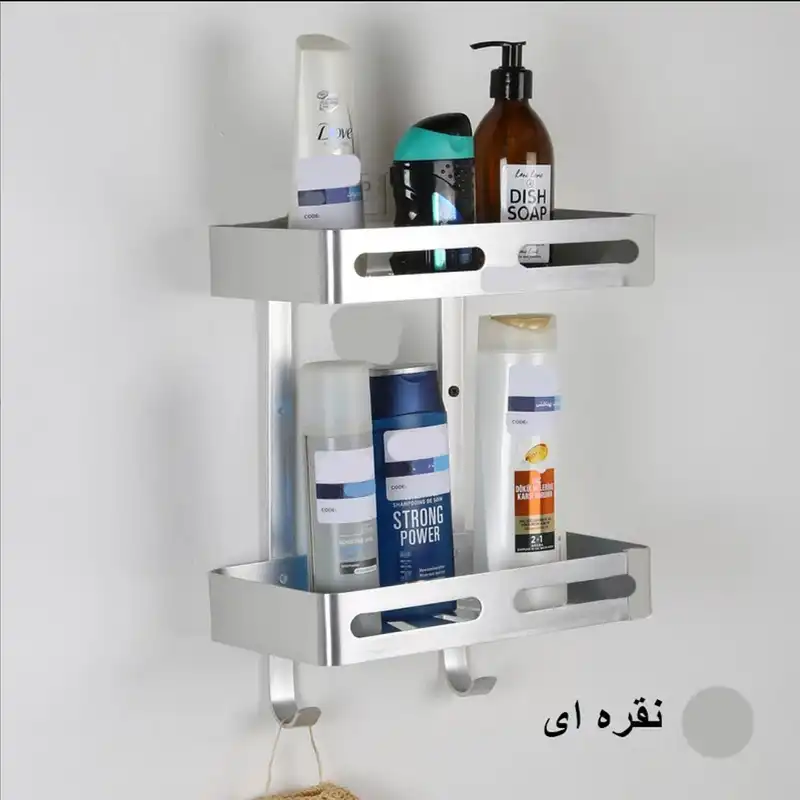 قفسه حمام مدل وسط صفحه ای دو طبقه کد AL2