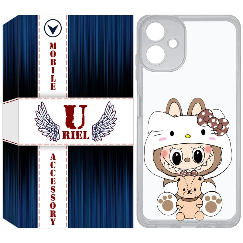کاور یوریل قاب مدل Clear کد 124 طرح لبوبو Labubu مناسب برای گوشی موبایل سامسونگ Galaxy A06