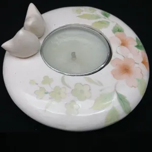جاشمعی سرامیکی هیوا طرح جام گل سنگ کد 11149462