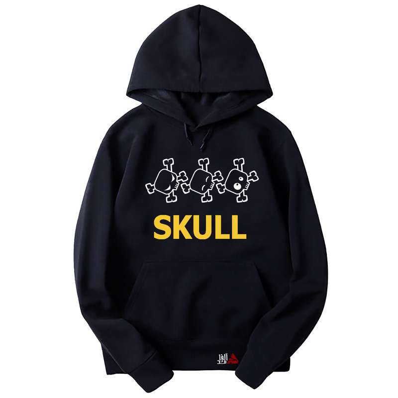 هودی دخترانه مدل  اسکلت کد T19 رنگ سرمه ای