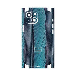 MAHOOT Turquoise feathers-FullSkin Cover Sticker for Apple iPhone 13 Mini