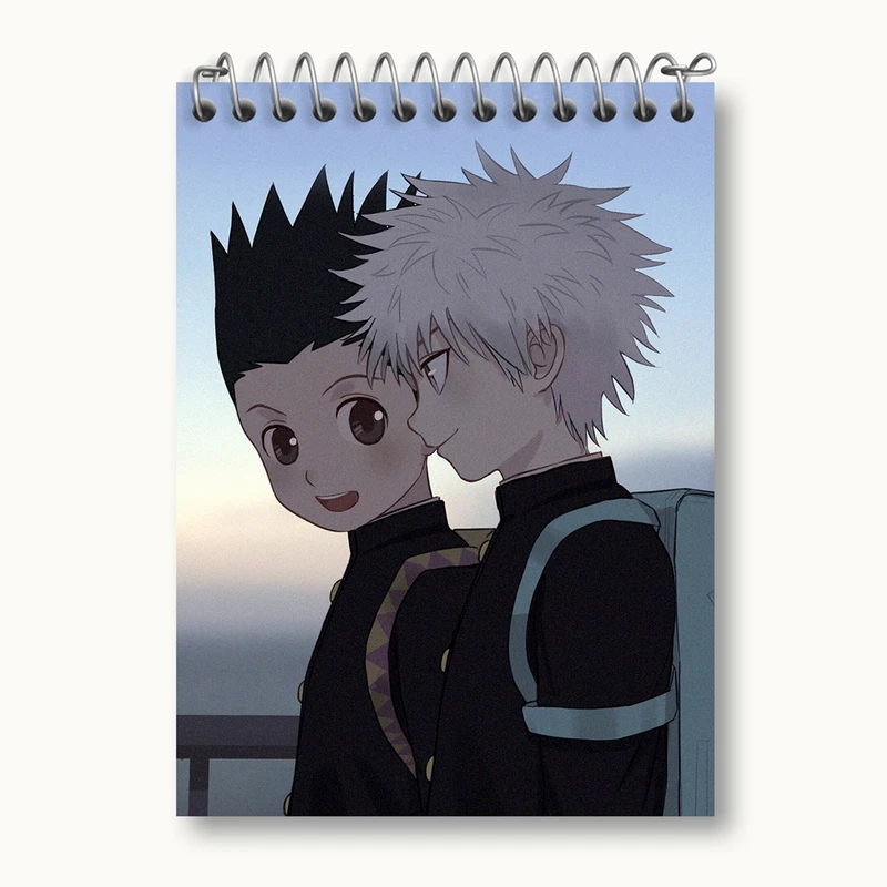 دفتر یادداشت 50 برگ خندالو مدل گون و کیلوا انیمه هانتر ایکس هانتر Hunter × Hunter کد 11931