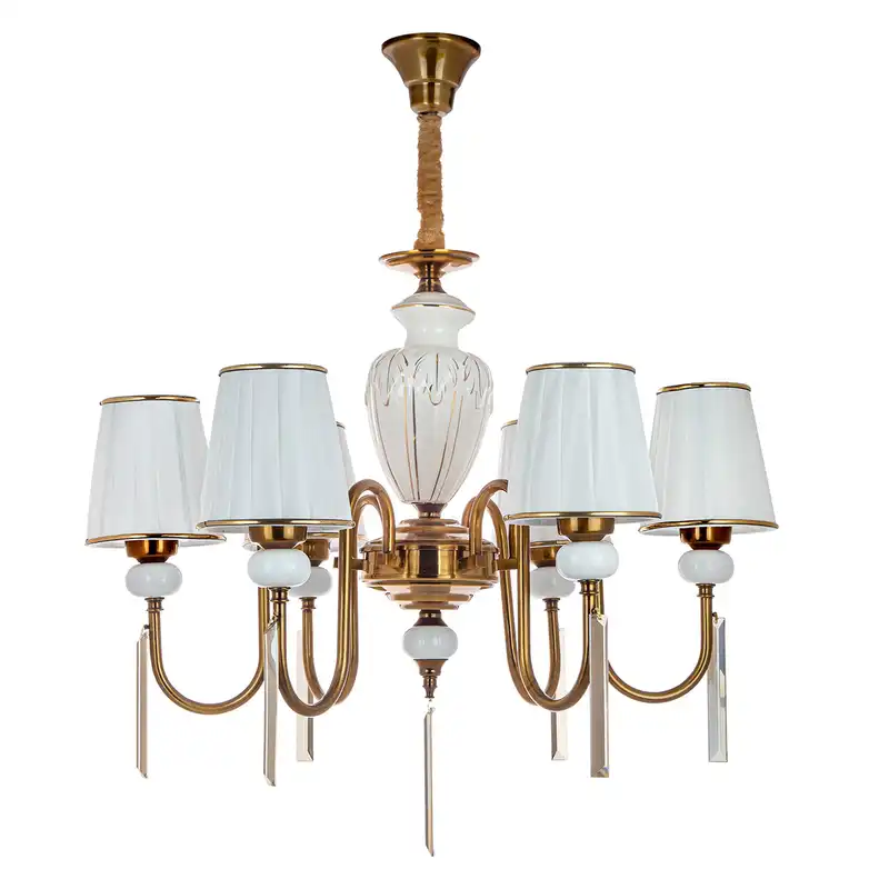 لوستر آویز شش شعله چشمه نور کد N2695/6