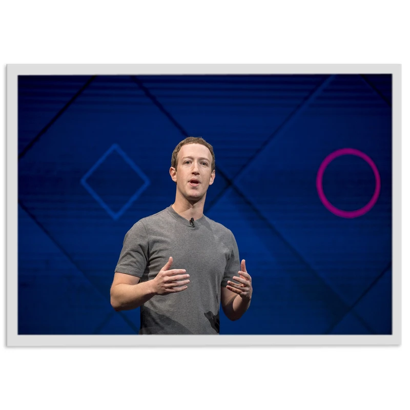 تابلو نوری بکلیت طرح مارک زاکربرگ Mark Zuckerberg مدل لایت باکس W-s1953