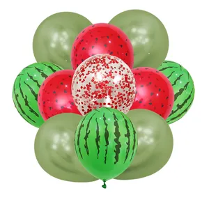 بادکنک سورتک مدل هندوانه یلدا کد STY38 مجموعه 11 عددی