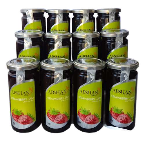 مربای توت فرنگی آبشن - 300 گرم بسته 12 عددی