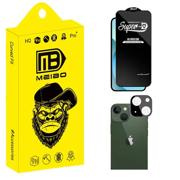 محافظ صفحه نمایش میبو مدل Clear SuperD مناسب برای گوشی موبایل اپل iPhone 13 Mini به همراه محافظ لنز دوربین