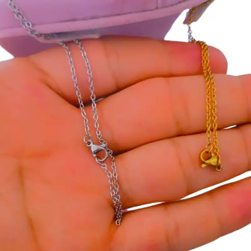 گردنبند مدل کپسول عشق مگنت دار استیل مجموعه 2 عددی