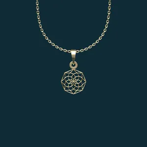 گردنبند طلا 18 عیار زنانه مدوپد مدل هندسی کد BB2-1-1013