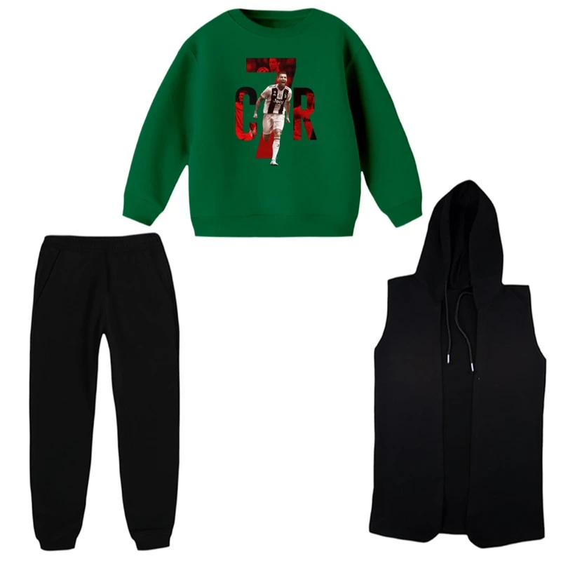 ست 3 تکه لباس راحتی بچگانه مدل رونالدو کد 6  