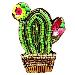 گل سینه زنانه طرح کاکتوس مدل pm