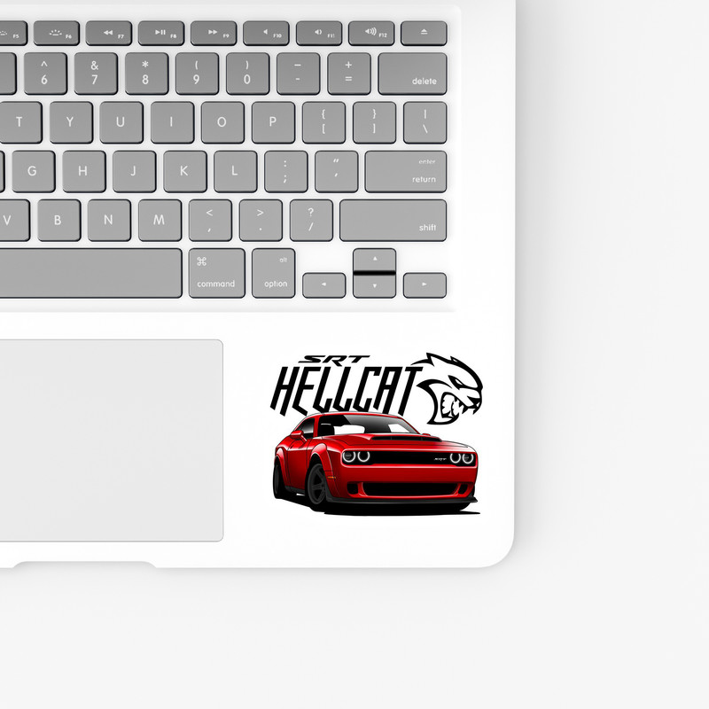 استیکر لپ تاپ و موبایل بووم طرح ماشین مدل Challenger Hellcat کد AG29