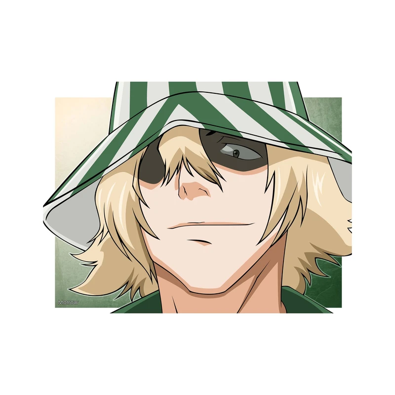 استیکر لپ تاپ و موبایل مدل انیمه طرح Bleach Kisuke Urahara کد 3000