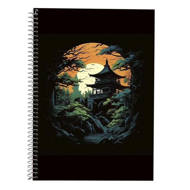 دفتر زبان 50 برگ مدوپد مدل دوخط طرح Ghibli کد DF2438