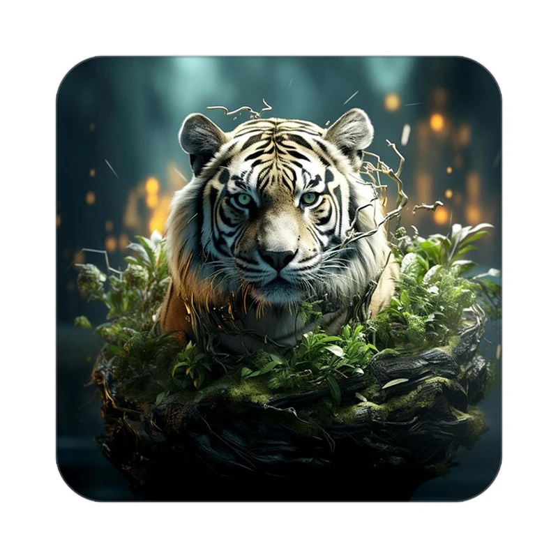 زیر لیوانی کاکتی طرح شیر مدل mp24053