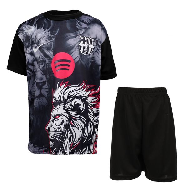 ست تی‌شرت آستین کوتاه و شلوارک ورزشی مردانه مدل بارسلونا لامین یامال