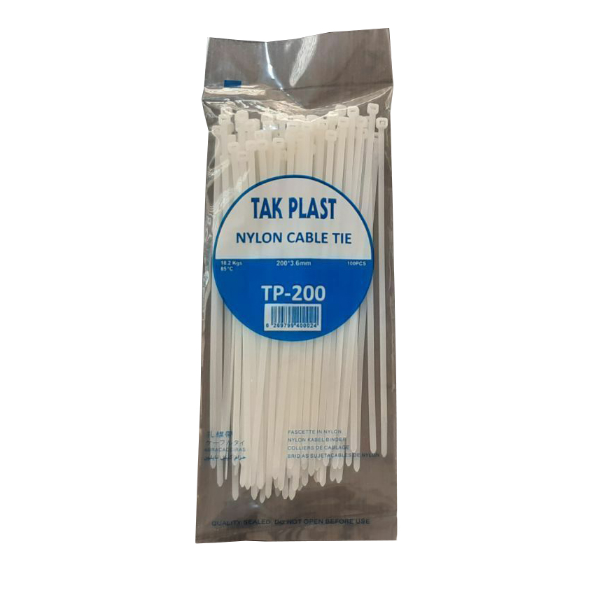 بست کمربندی مدل TAKPLAST-200CM بسته 100 عددی