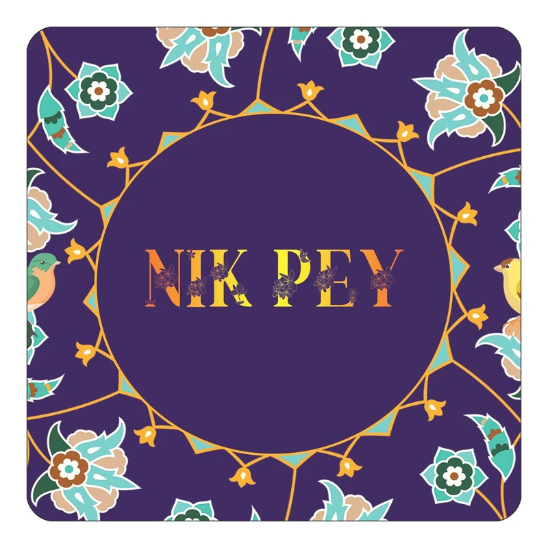 مگنت کاکتی طرح اسم نیک پی nik pey مدل گل و بلبل کد mg16377