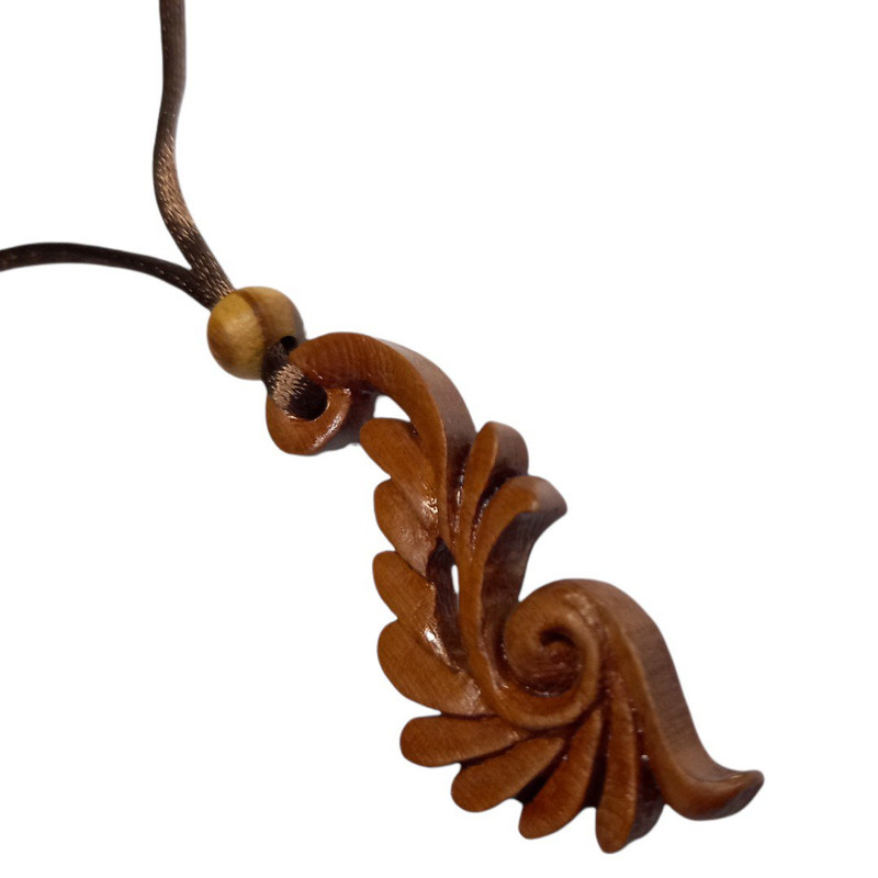 گردنبند زنانه مدل ملودی چوبی