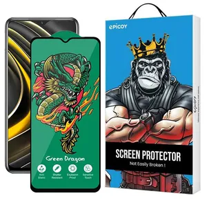 Epicoy Green Dragon ExplosionProof Screen Protector For Xiaomi Poco M3/ Poco M2 Reloaded/ Poco M2 4G