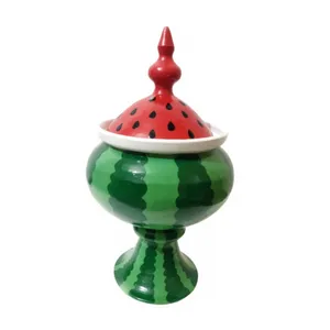 شکلات خوری سفالی طرح هندوانه مدل یلدا کد 01