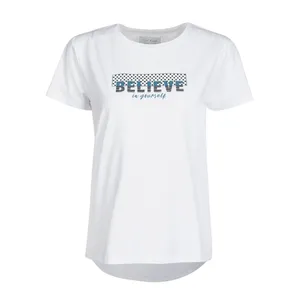 تی شرت آستین کوتاه زنانه جوتی جینز مدل یقه گرد کد 1551315 رنگ سفید