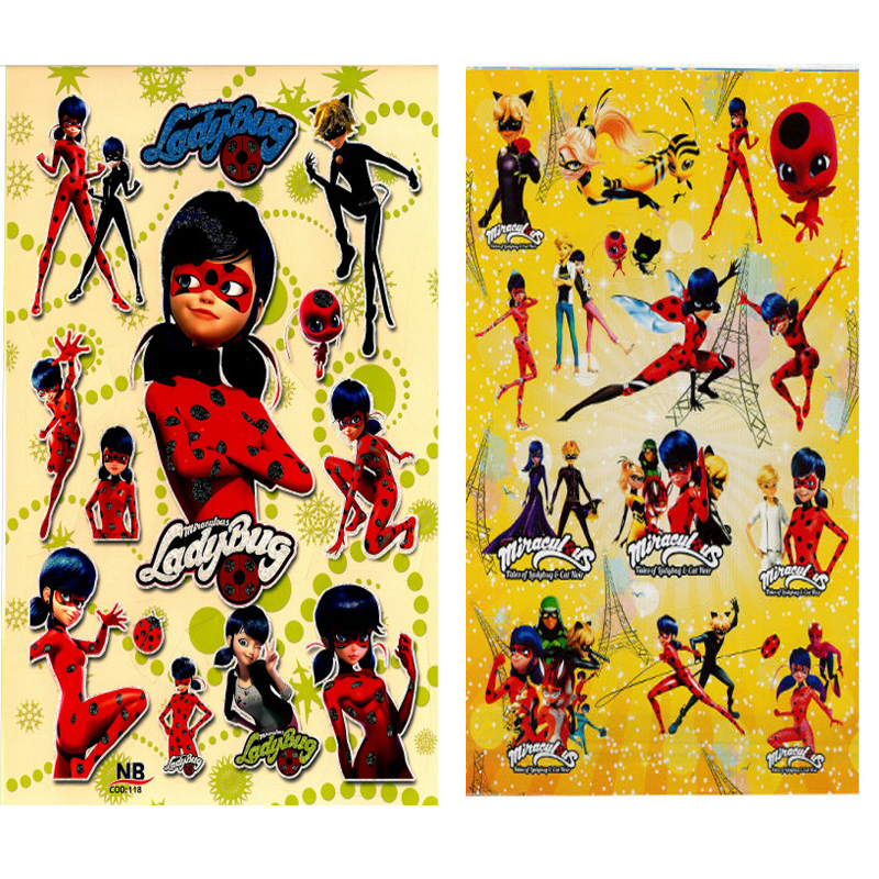 استیکر کودک طرح دختر کفشدوزکی کد CTY118 مجموعه 2 عددی 