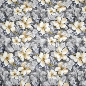 پارچه ملحفه عرض 1.96 متر مدل نسترن رنگ طوسی