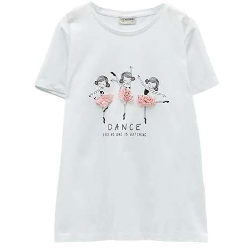 تی شرت دخترانه ال سی وایکیکی مدل S26641Z4