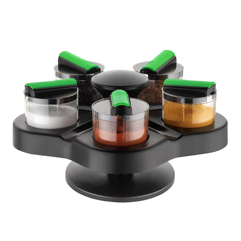 عکس شماره 6 : ست جای ادویه 6 پارچه مدل چرخشی 360