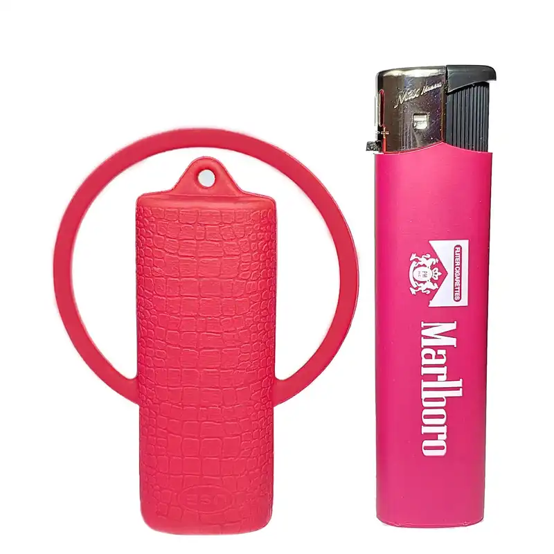 نگهدارنده فندک یوز مدل باریک طرح چرم