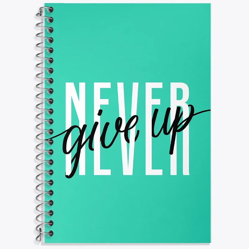دفتر لغت 50 برگ خندالو طرح Never Give Up کد F1532