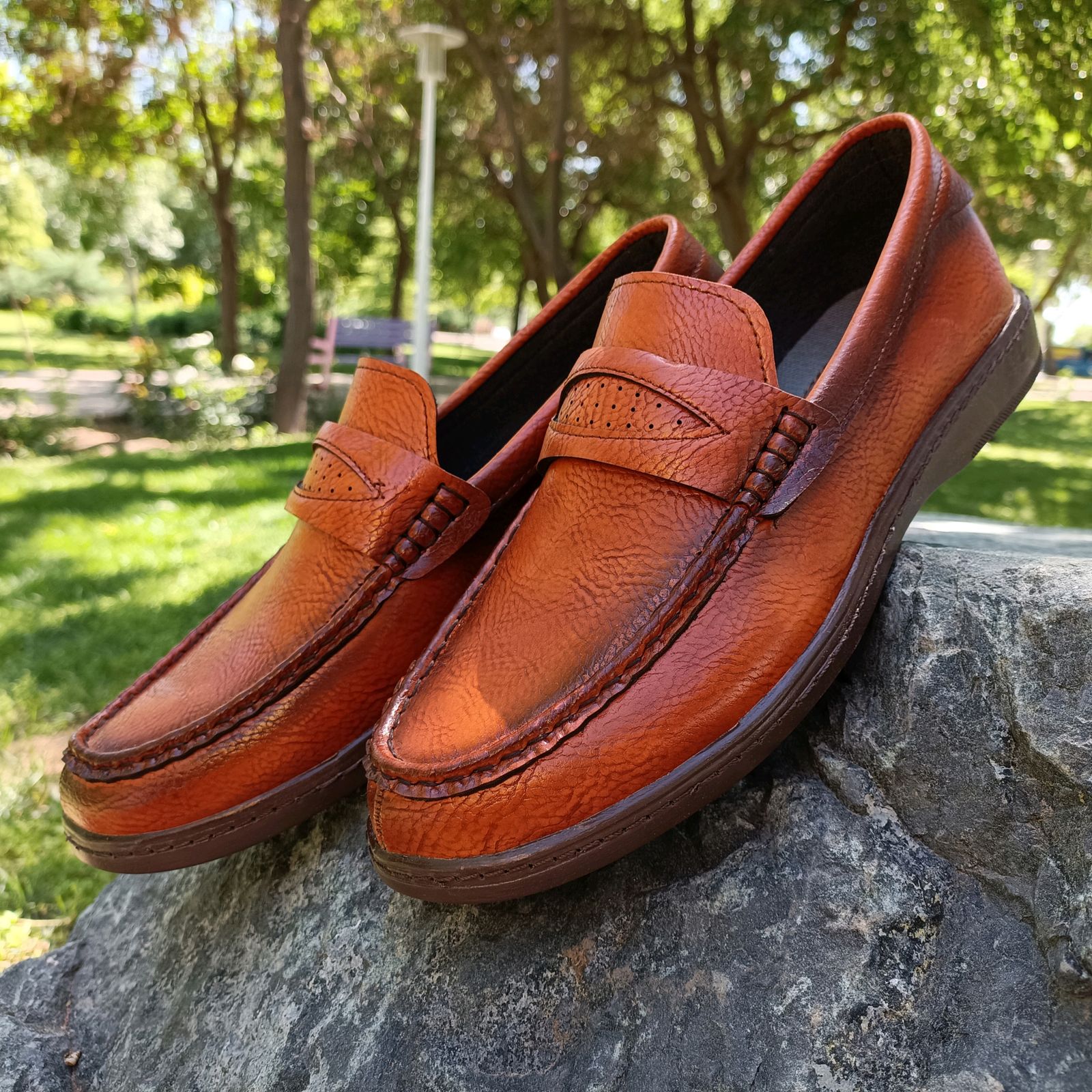 کفش کالج مردانه مدل آرتین کد T.a.j رنگ عسلی - - 5