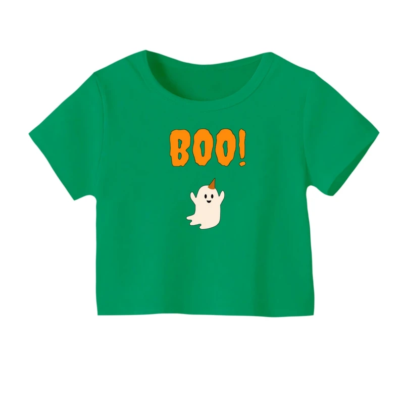 کراپ‌ تی‌شرت آستین کوتاه زنانه مدل روح