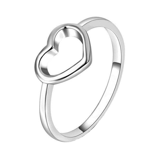  انگشتر نقره زنانه قیراط طرح قلب کد GH4295