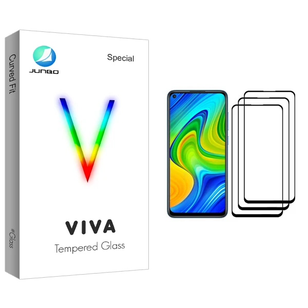 محافظ صفحه نمایش جانبو مدل Viva Glass مناسب برای گوشی موبایل شیائومی Redmi Note 9 بسته سه عددی