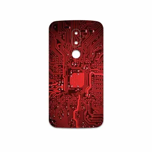 MAHOOT Red Printed Circuit Board Cover Sticker for Motorola Moto M