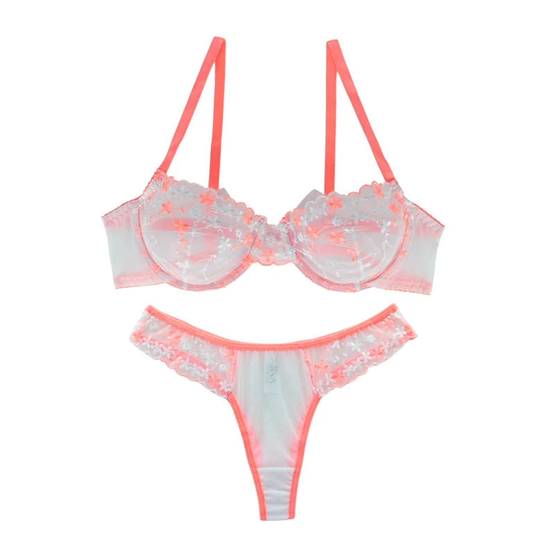 ست سوتین و شورت توری زنانه ژینا کد 201018