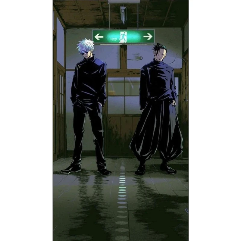 پوستر بوم استیکر طرح انیمه Jujutsu Kaisen مدل Gojo and Geto کد P86
