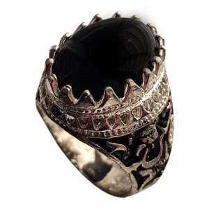 انگشتر مردانه مدل یا علی و یا حسین کد GL066